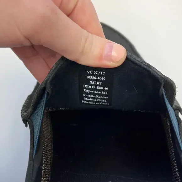 OluKai Men's Na'i Leather WP Waterproof Drop-In Heel Comfort Slip-On - Size 13 - Picture 7 of 11